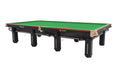 Rasson Sword II 12ft snooker table with green cloth and dark hardwood frame