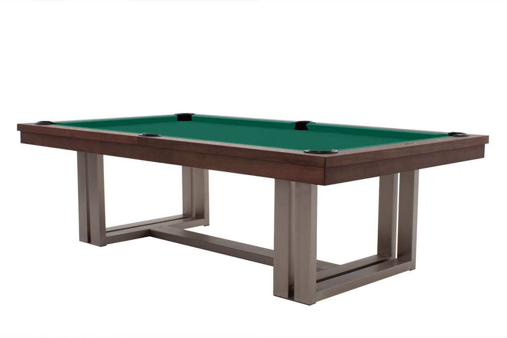 Rasson Trillium 8ft American Dining Pool Table in walnut finish, full table view
