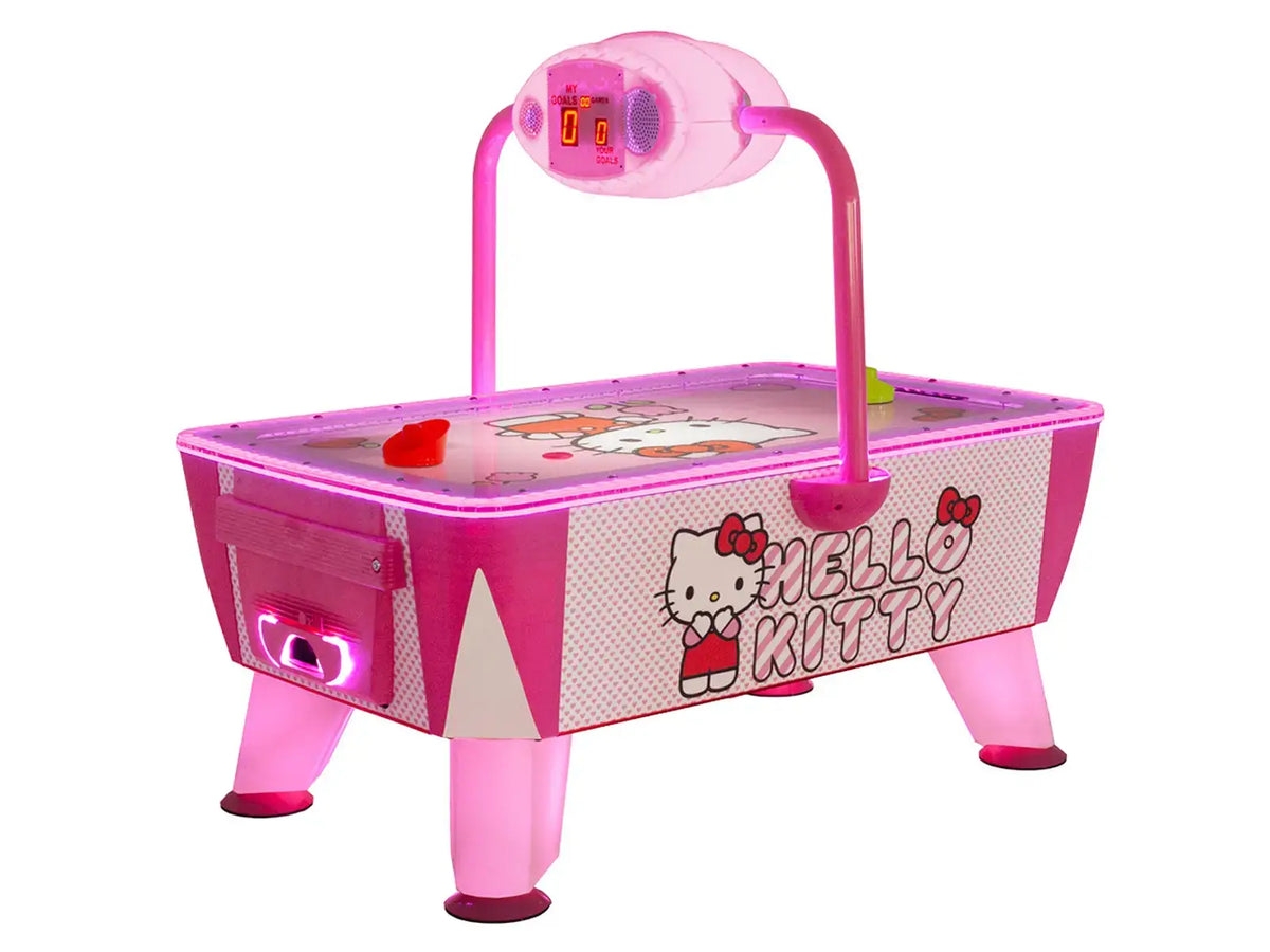 SAM Baby Evo Hello Kitty limited edition air hockey table in pink and white