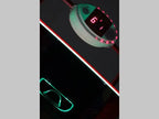 Close-up of the SAM Baby Evo illuminated top rail and goal