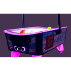 SAM Baby Slalom Evo cabinet glowing purple in a dark arcade