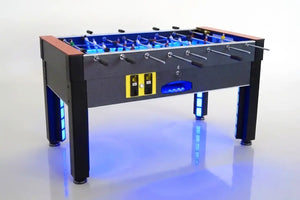 SAM Tecno Flame football table with blue LED lighting