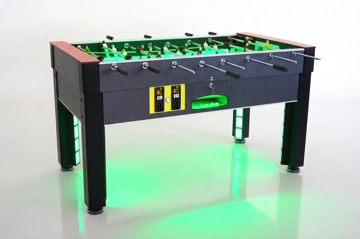 SAM Tecno Flame football table with green LED lighting