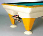 Rear view of the SAM Tempo Outdoor pool table, close-up of the cabinet