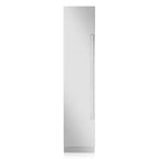 Signature Kitchen Suite 45cm integrated tall freezer with a stainless steel panel, door closed