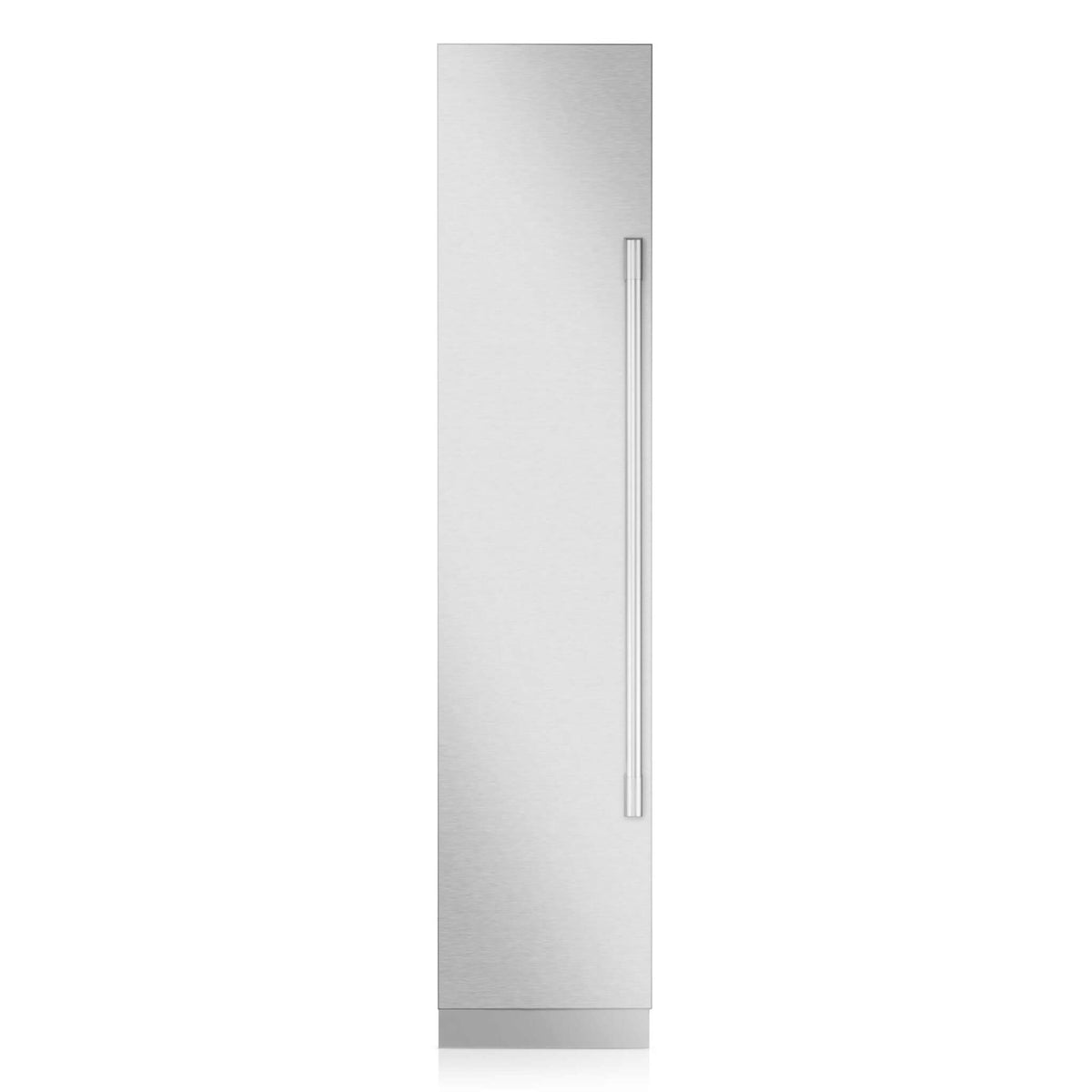 Signature Kitchen Suite 45cm integrated tall freezer with a stainless steel panel, door closed