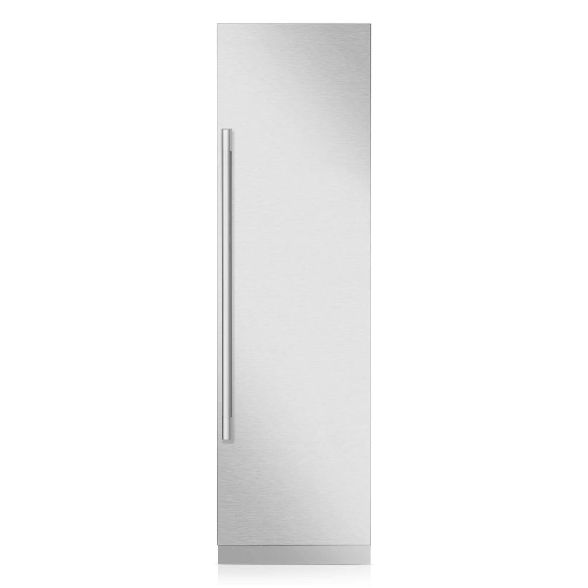 Signature Kitchen Suite 60cm integrated larder fridge with a stainless steel panel, door closed