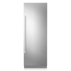 Signature Kitchen Suite 75cm integrated larder fridge with a stainless steel panel, door closed