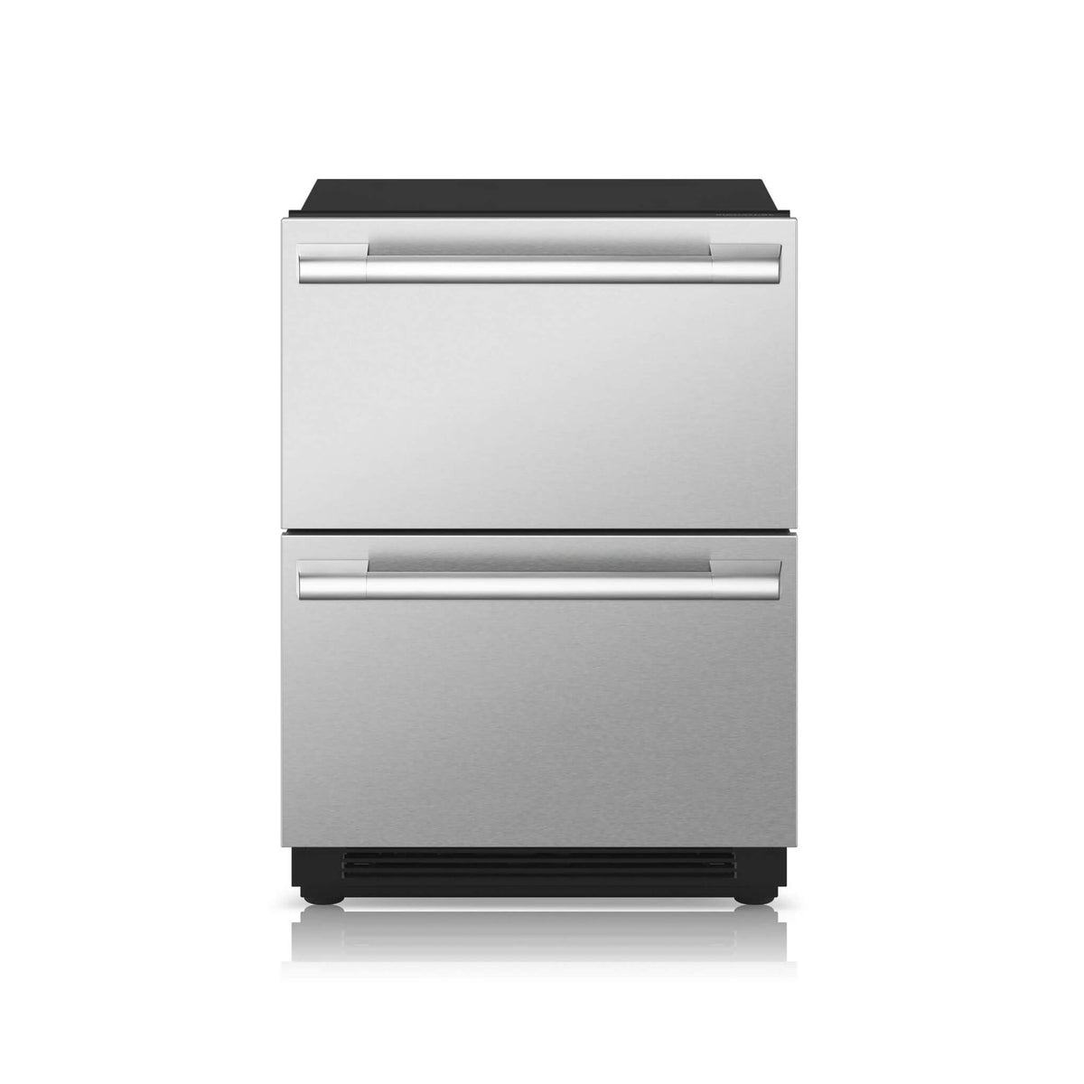 Signature Kitchen Suite convertible undercounter fridge drawers with a stainless steel panel