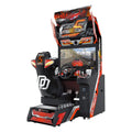 Speed Driver 5 racing arcade machine with black and red cabinet, racing seat and steering wheel