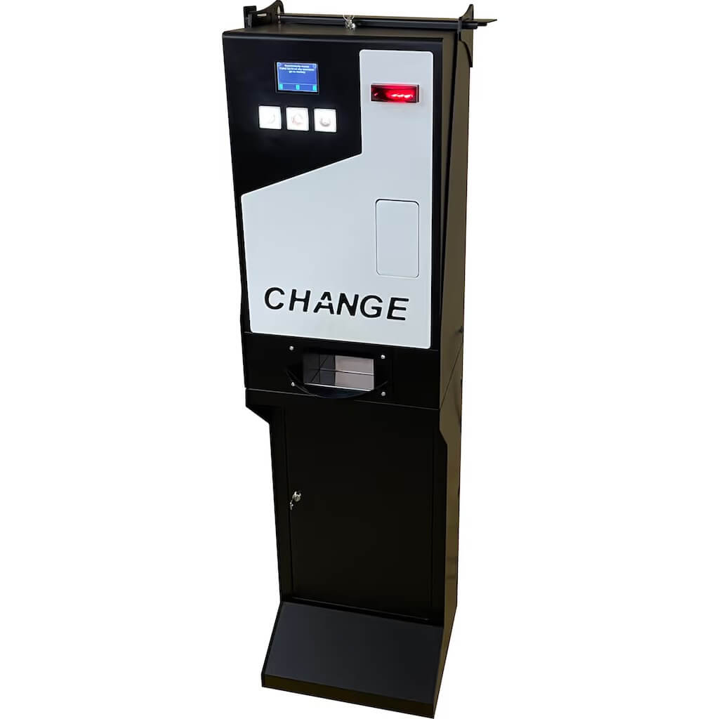 WIK Change Dual/Triple coin change machine with black and white cabinet