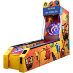 WIK Roll'N'Jump ticket arcade machine with orange rabbit artwork and lit target rings