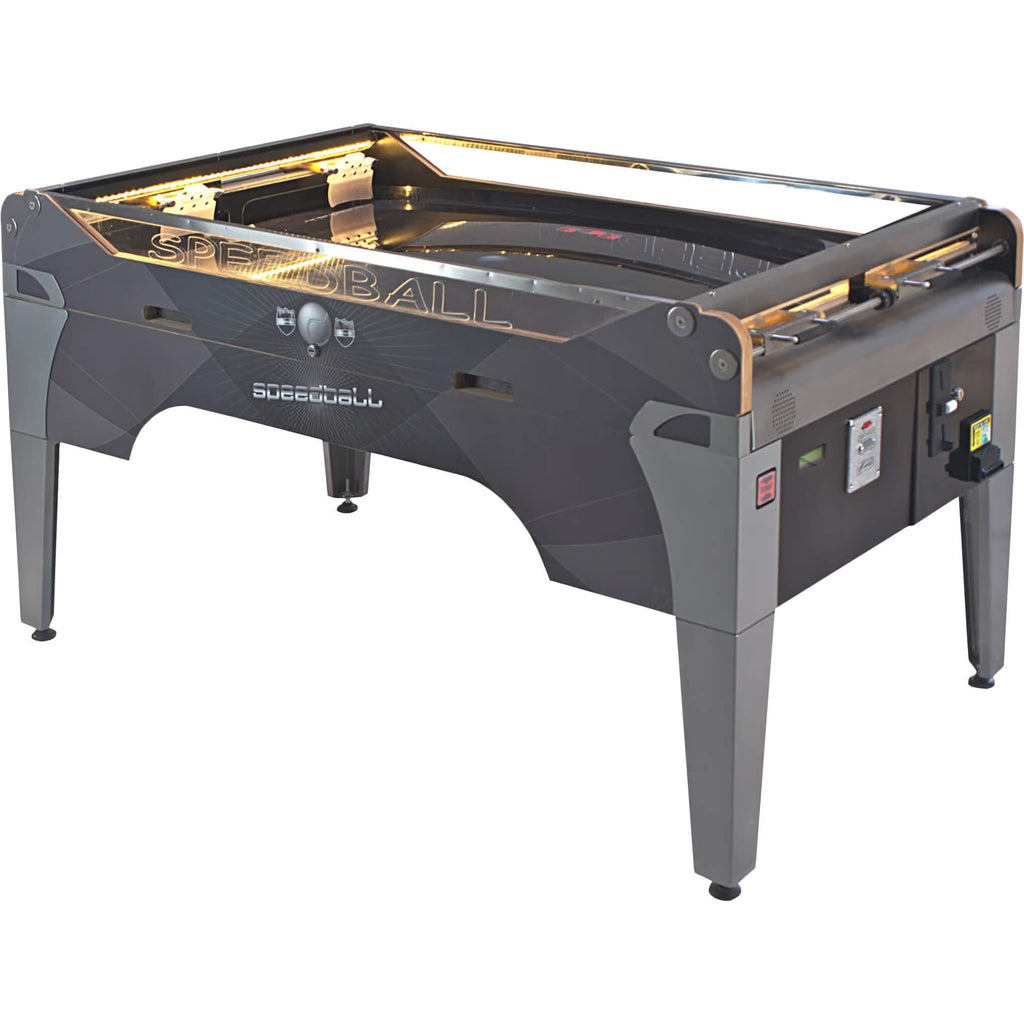 WIK Speedball table in the black version with grey cabinet and clear cover