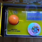 Close-up of a WIK Trend Star control panel with orange joystick, lit button and display