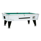 WIK Viking coin operated pool table in white with green cloth