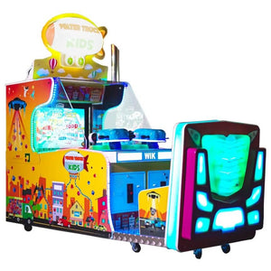 WIK Water Truck Kids water shooting arcade machine with bright city artwork and child-height water guns