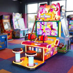 Wild Things arcade machine glowing in a family entertainment centre