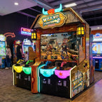 Wild West Shootout 2 arcade machine glowing in a family entertainment centre