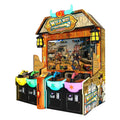 Wild West Shootout 2 shooting arcade machine, 4 player version with saloon-style cabinet and four pistols